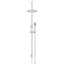 Round 200mm Gooseneck Twin Shower With Single Function Handshower